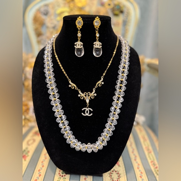 Gold and Blue Crystal Jewelry Set - Picture 9 of 9